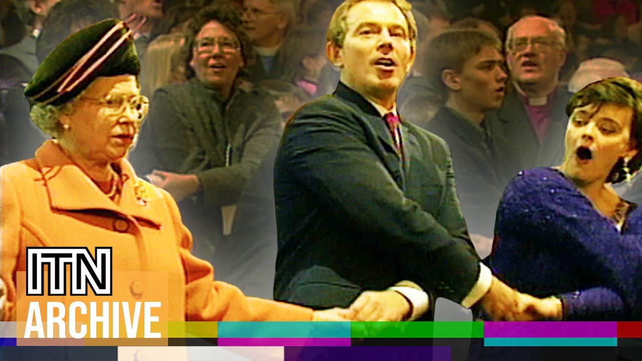 The Queen and Tony Blair Dance to Auld Lang Syne on Millennium Eve (1999)