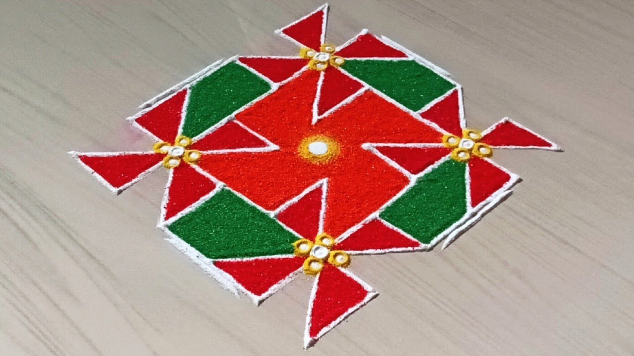 || Easy Dot's 6 x 6 Rangoli Design For Festival || Easy Dot's Kolam || Easy Dot's Rangoli ||
