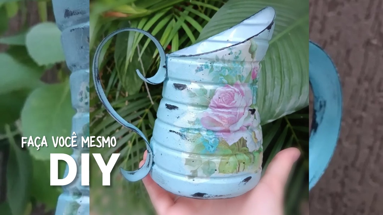 DIY: Jarra Esmaltada Vintage feita com Reciclagem Do Lixo ao Luxo: Como Fazer uma Jarra de Ágata.