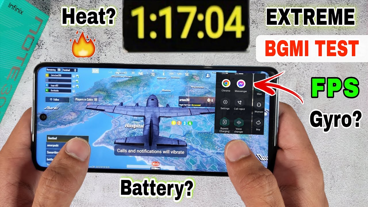 Infinix note 30 5g Bgmi Pubg Test, graphics settings | infinix note 30 5g battery drain test 🔋