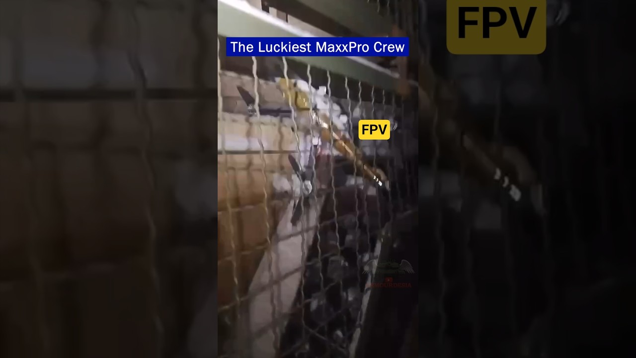 Russian FPV Drone Gets Stuck on MaxxPro — Crew Escapes by Pure Luck