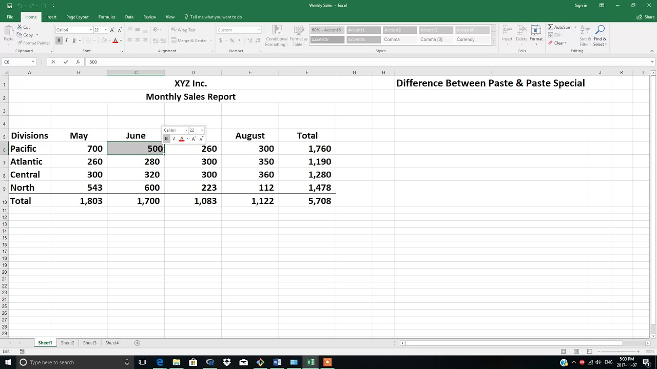 MS Excel: Разница между &laquo;Вставить&raquo; и &laquo;Специальная вставка&raquo;