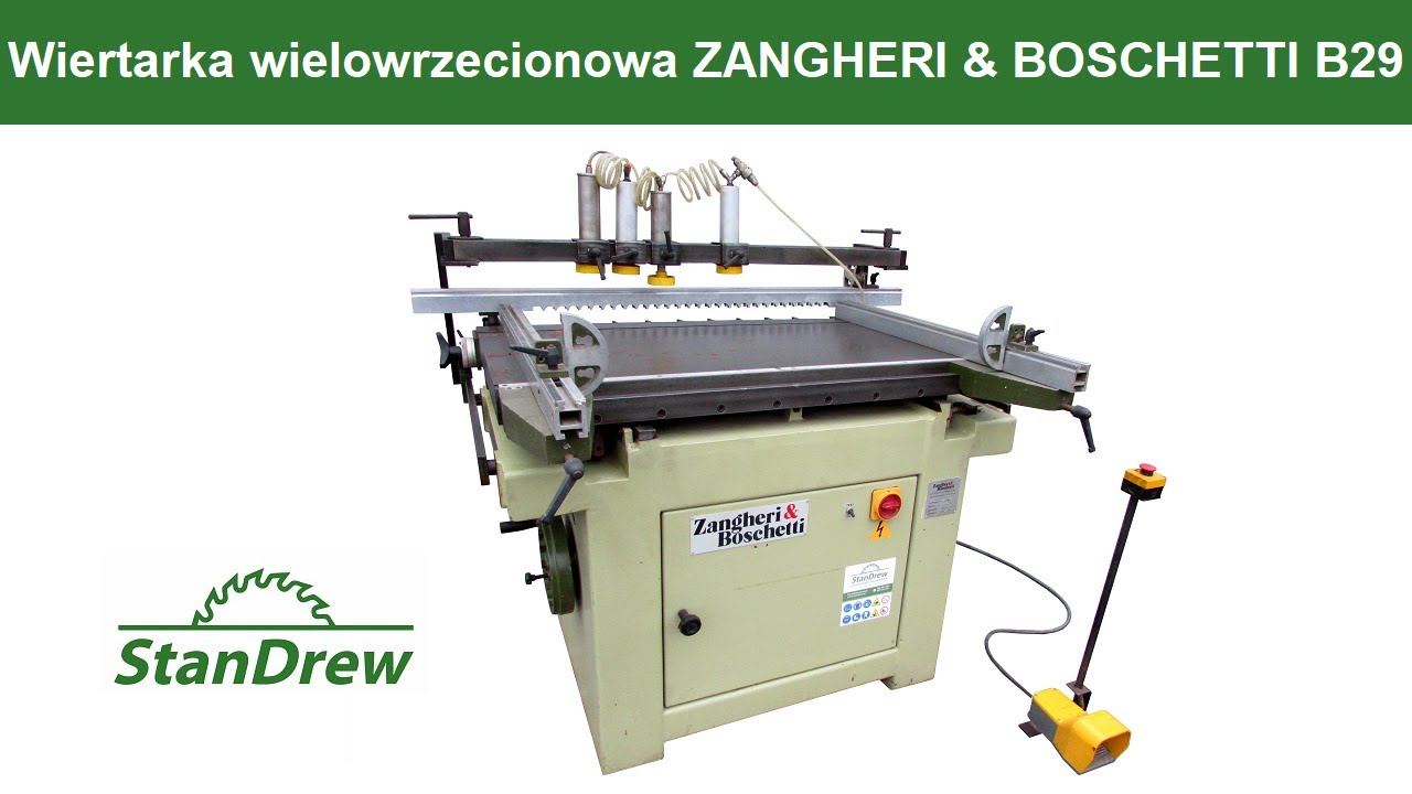 Wiertarka wielowrzecionowa ZANGHERI & BOSCHETTI B29 - StanDrew maszyny stolarskie