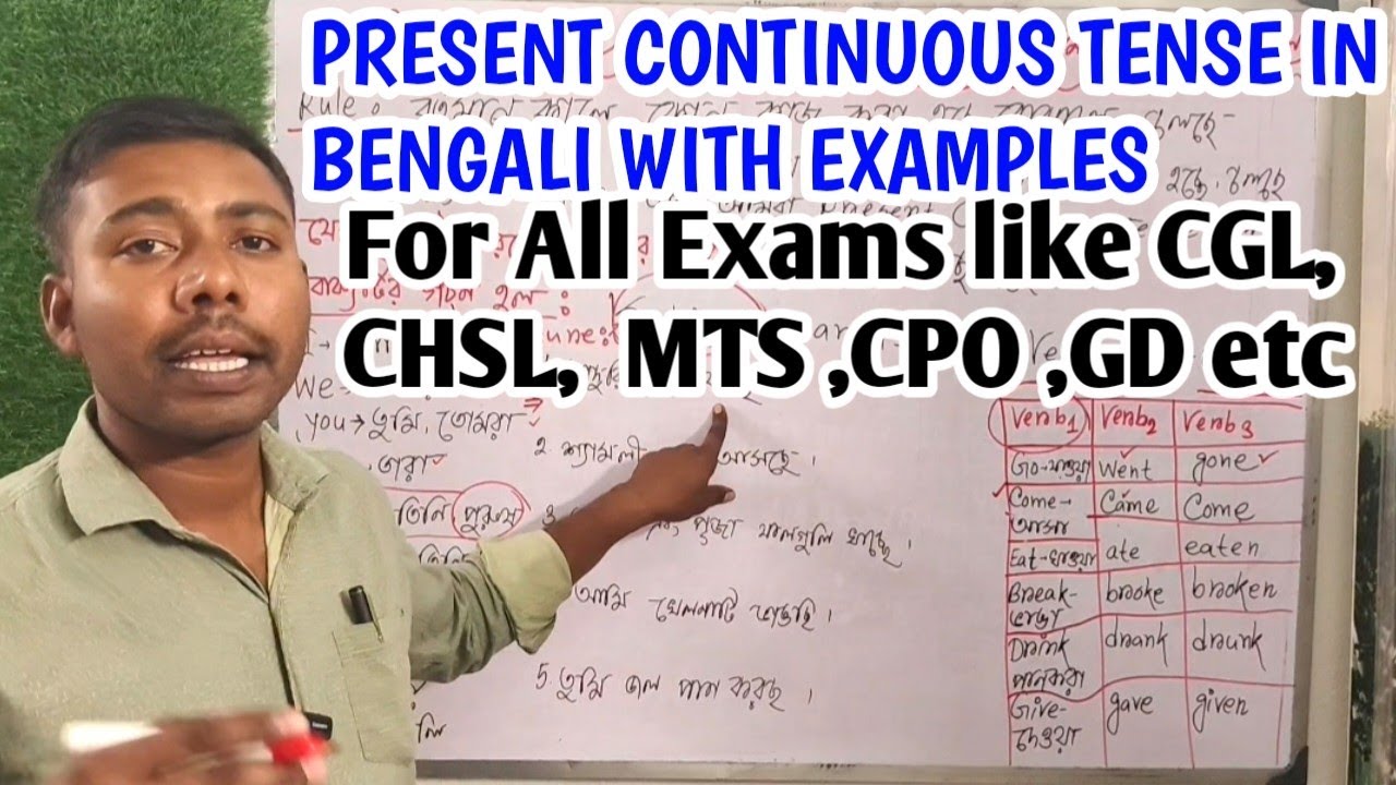 PRESENT CONTINUOUS TENSE ( চলমান বর্তমান কালের দ্বিতীয় ক্লাস ) PRESENT CONTINUOUS TENSE IN BENGALI 