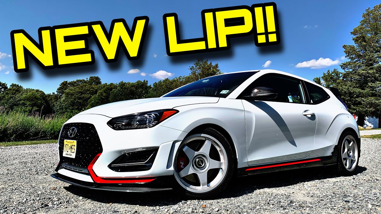 How To Install A Carbon Fiber Lip With No Predrilled Holes - ADRO Lip On The Hyundai Veloster N