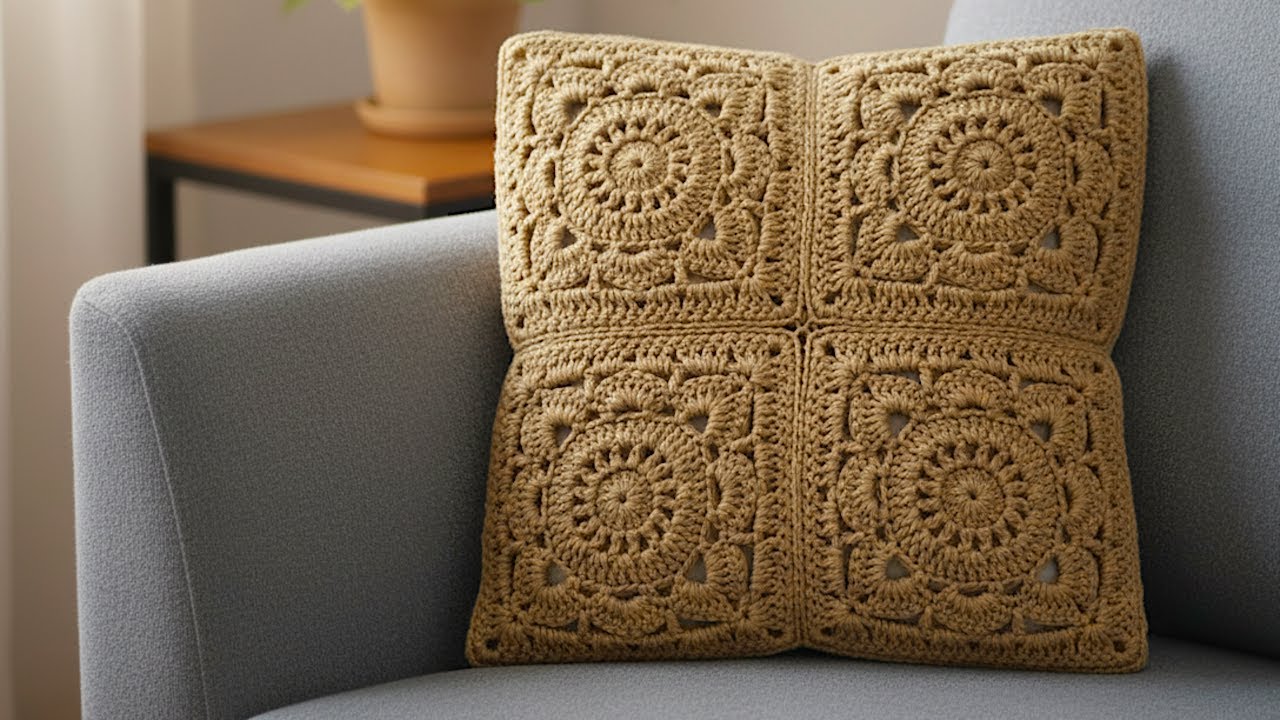 🔥 SUPER 🔥 Crochet Granny Square Design | EASY Crochet Cushion Cover Pattern for Beginners 402
