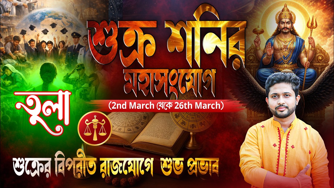 তুলা ⚖ রাশি। Libra Sign ⚖ ♎।  শুক্র শনির মহাসংযোগ ।