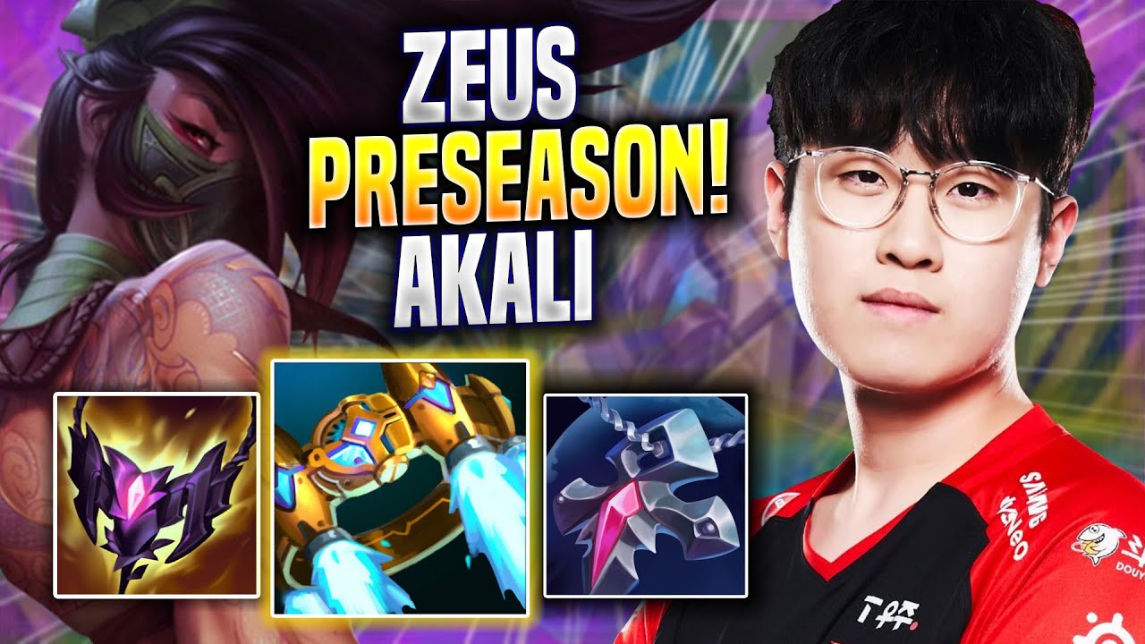 ZEUS TRIES AKALI IN THE NEW PRESEASON! - T1 Zeus Plays Akali TOP vs Heimerdinger! | Preseason 2023
