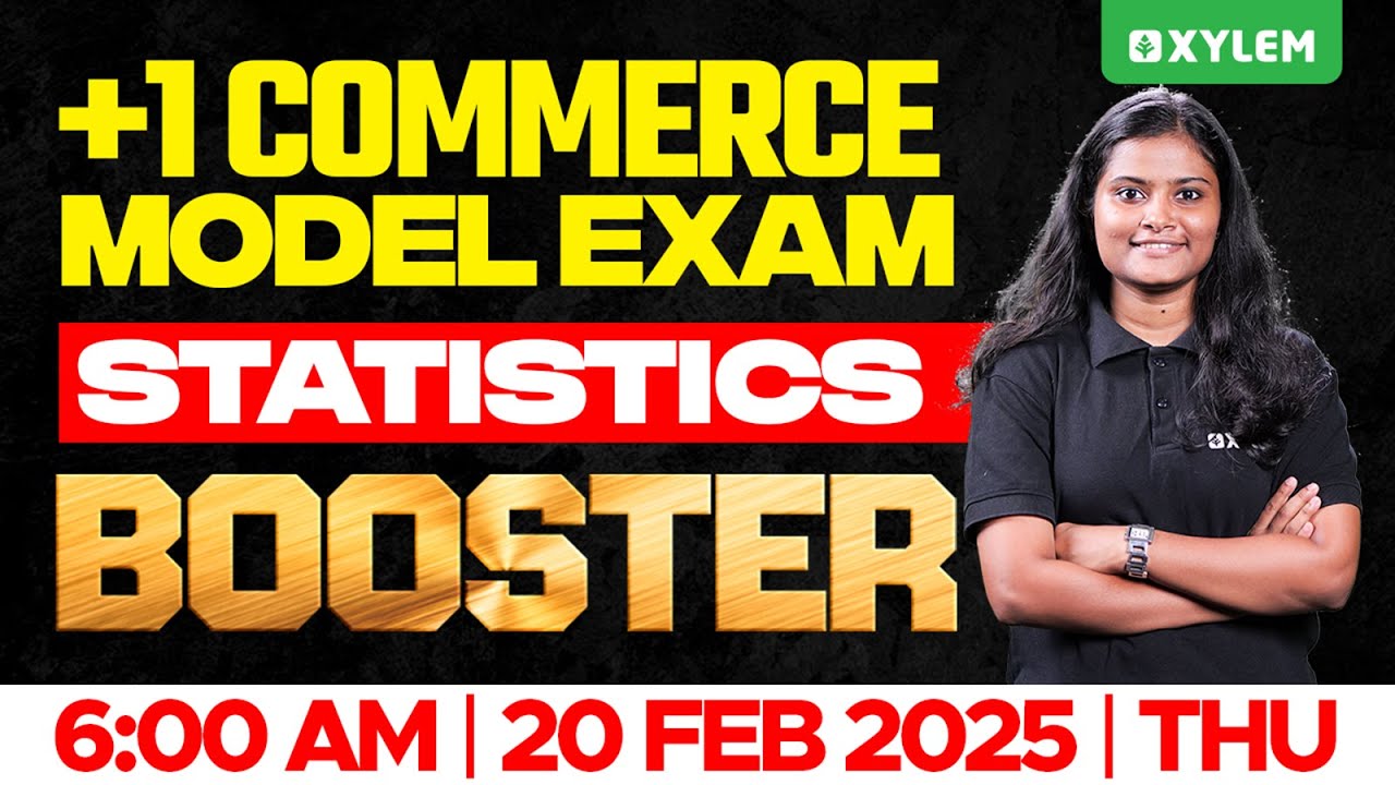 Plus One Commerce -statistics | Model Exam - Booster | Xylem Plus One Commerce