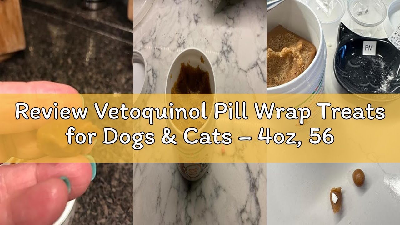 Review Vetoquinol Pill Wrap Treats for Dogs & Cats – 4oz, 56 servings – Hides Any Size, Shaped Pill