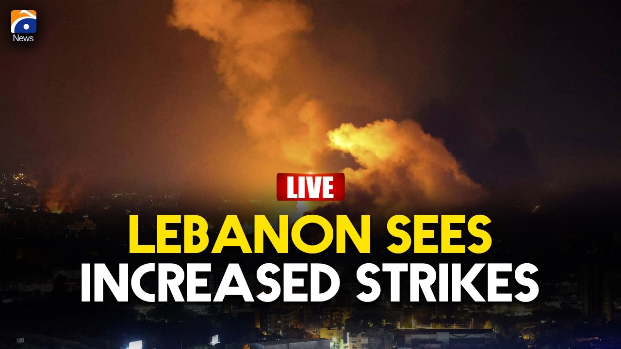🔴 𝗟𝗶𝘃𝗲: Beirut Skyline as Israel Intensifies Attacks on Lebanon | Latest Updates | Geo News English