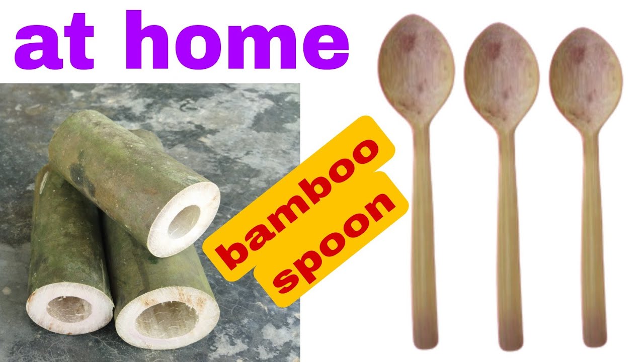 Bamboo spoon making process || home made spoon #bamboospoon