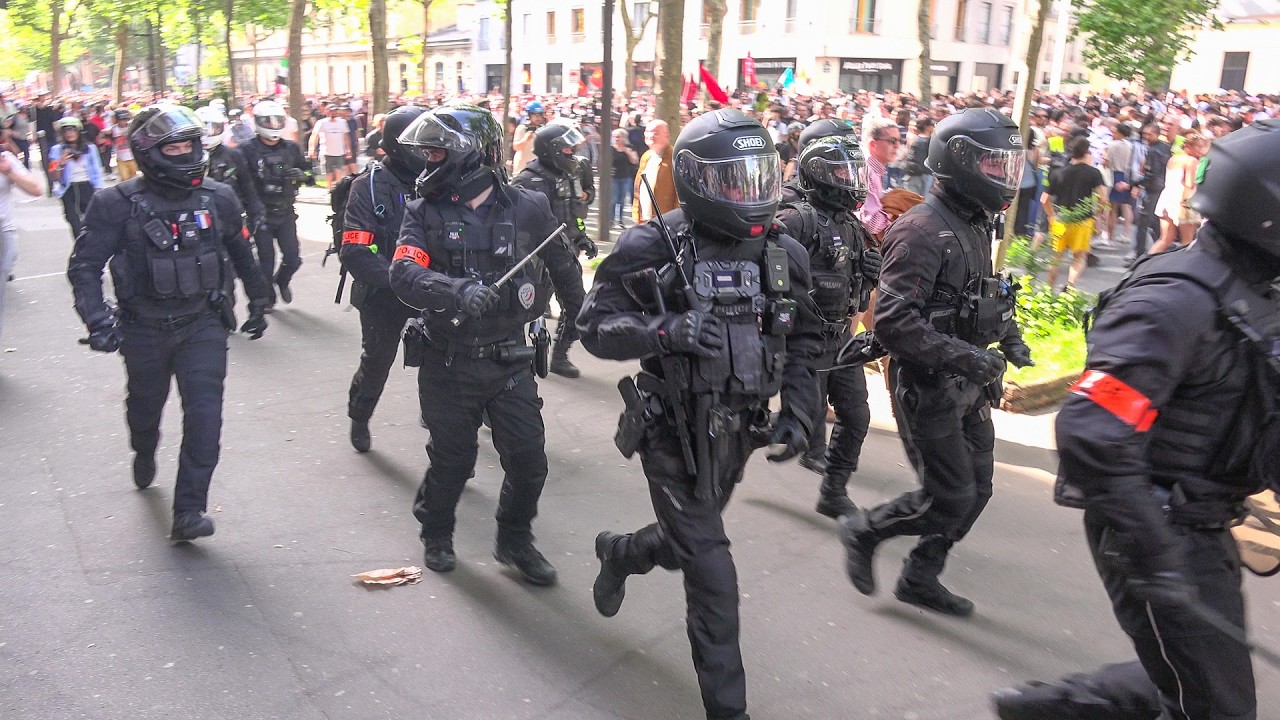 [KRAWALLE & ZERSTÖRUNG BEI 1. MAI-DEMO IN PARIS!] - Verletzte - Festnahmen - Tränengas - Großalarm -