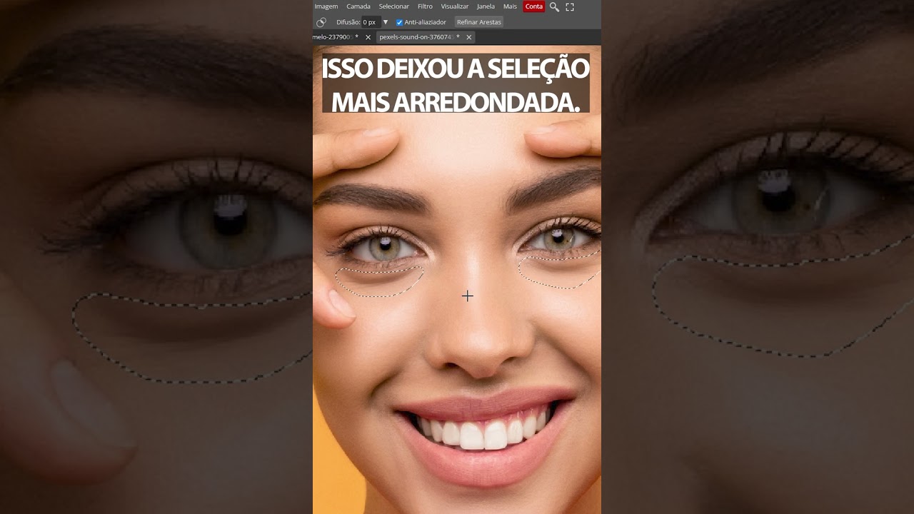 COMO CORRIGIR OLHEIRAS NO PHOTOPEA 