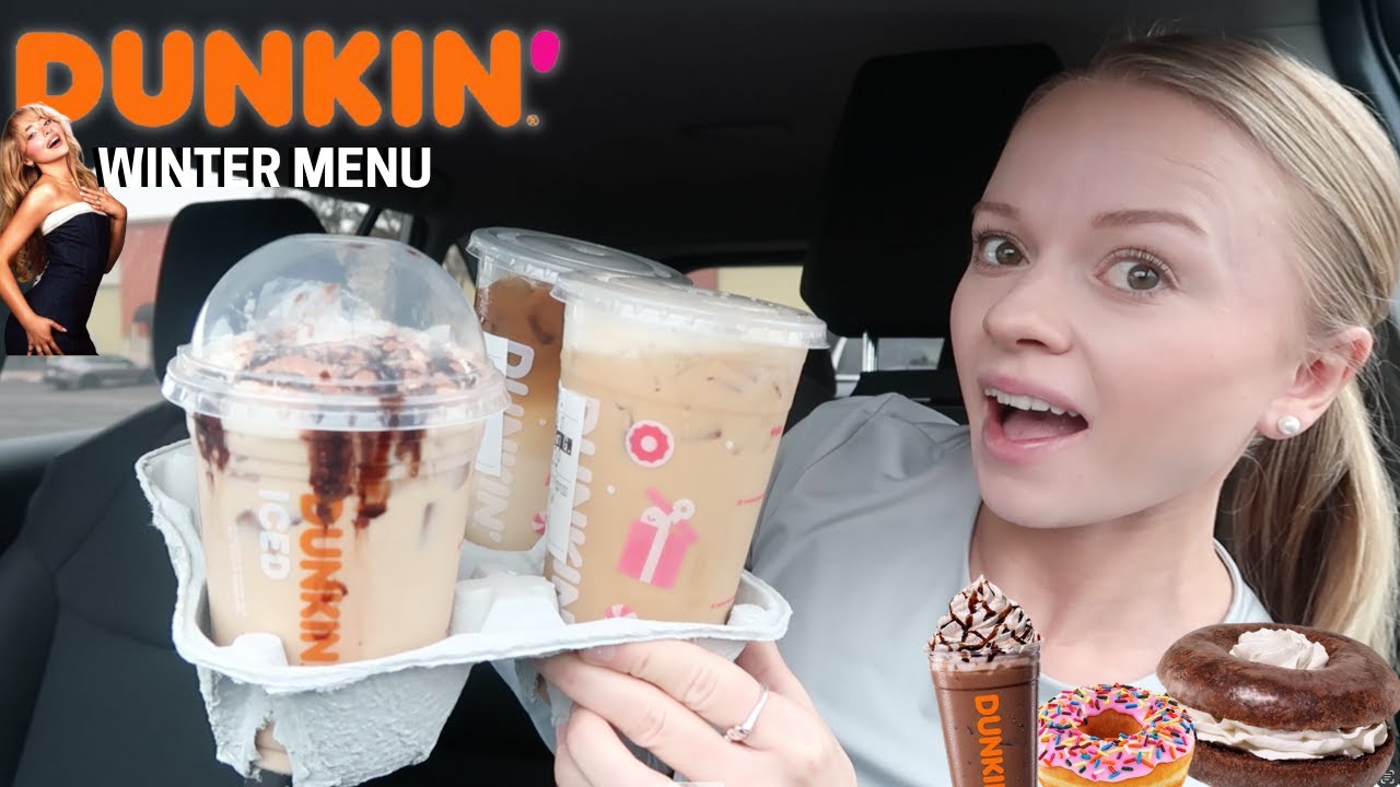 DUNKIN' DONUTS NEW Winter Menu Lava Cake Signature Latte, Whoopi Pie Donut, Brown Sugar Shaken Espre