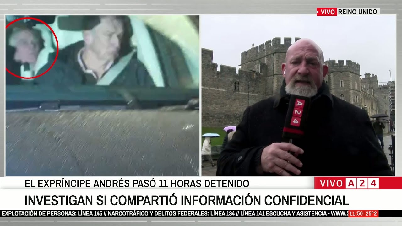 🌍 REINO UNIDO: LIBERARON AL EXPRÍNCIPE ANDRÉS DETENIDO POR SUS VÍNCULOS CON JEFFREY EPSTEIN