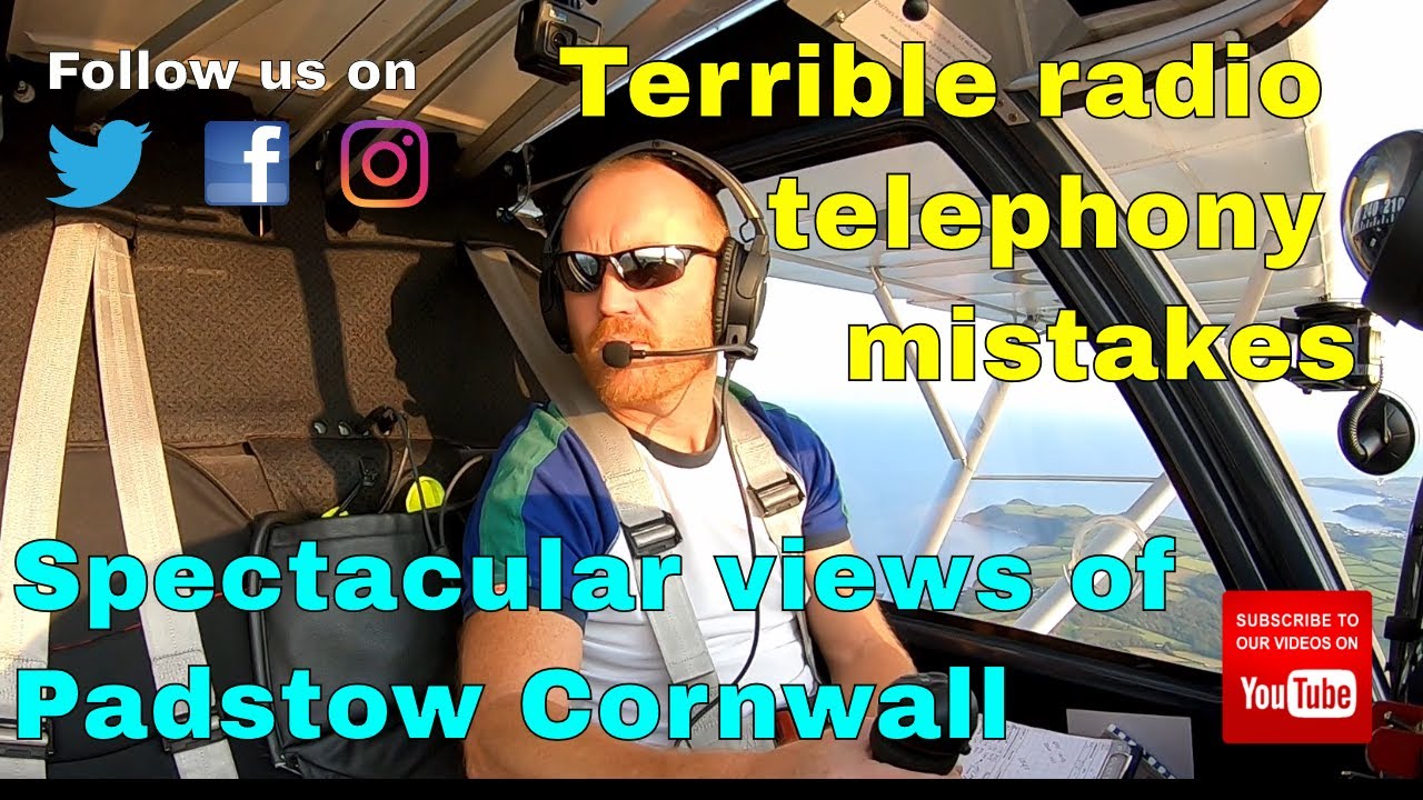 A flight to Padstow from Perranporth. Beautiful flight scenery with radio telephony mistakes.