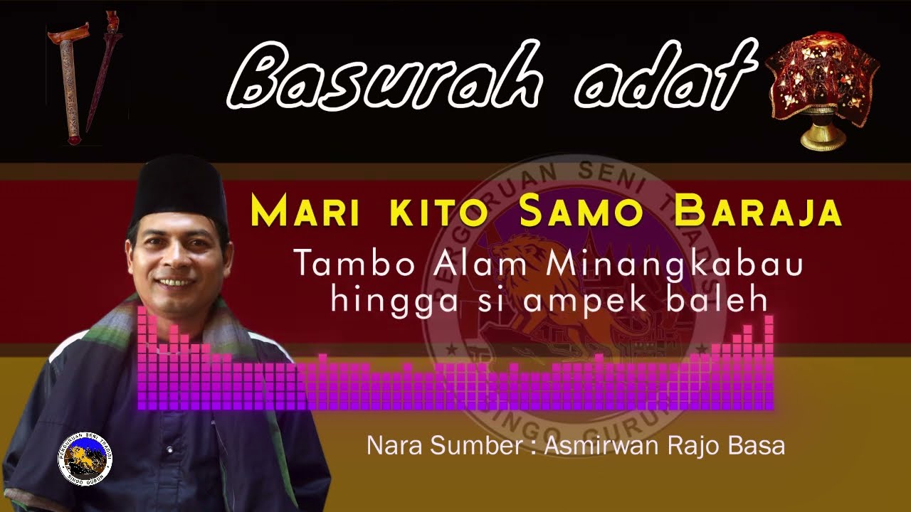 Basurah Adat - Ringkasan Tambo Alam Minangkabau Hingga Si Ampek Baleh || Asmirwan, Rajo Basa||
