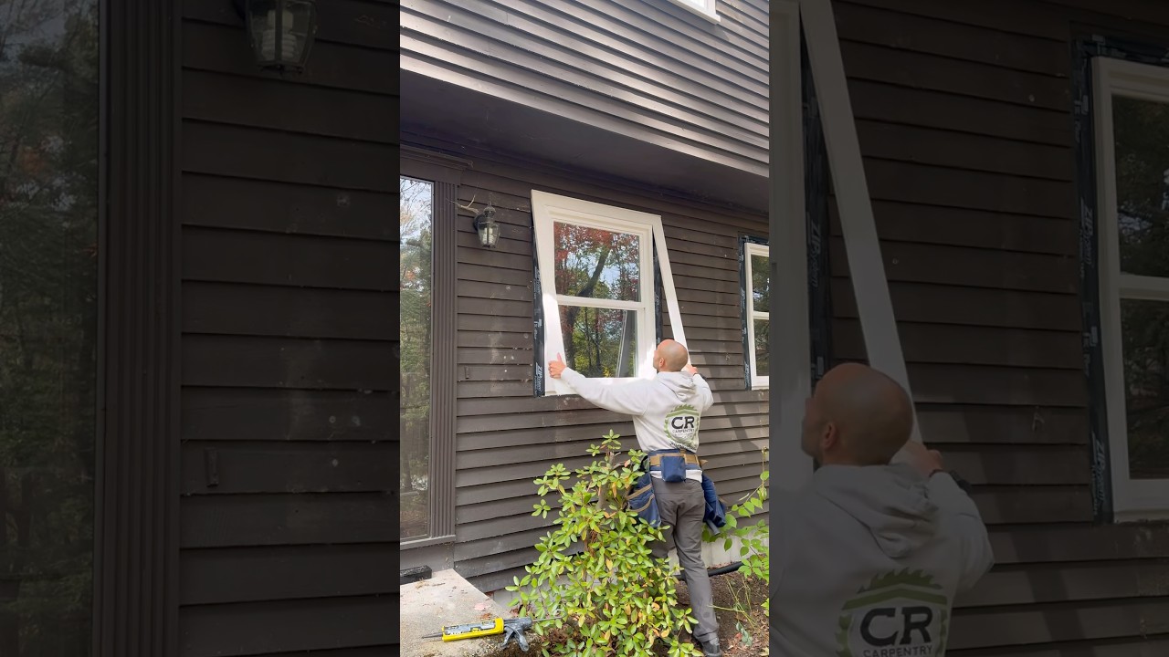 Installing exterior PVC trim. #remodel #construction #contractor #diy #carpenter #tools #build