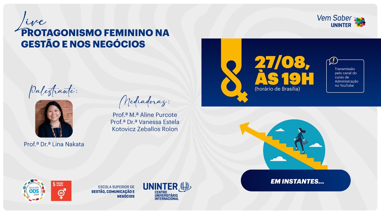Live Protagonismo Feminino na Gestão e nos Negócios