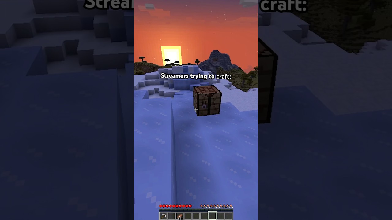 Streamers attempting to craft 💀#minecraft #shorts