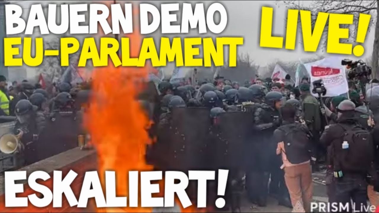 LIVE ❗ Bauern Demo EU-PARLAMENT - Tausende Landwirte in Straßburg gegen Mercosur & von der Leyen!
