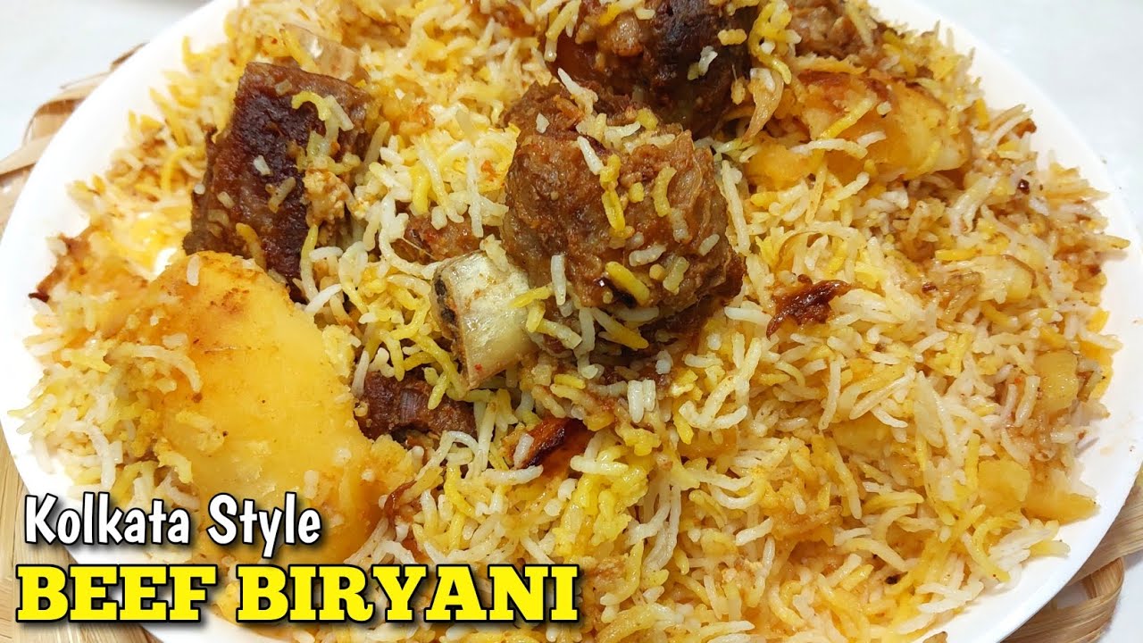 Kolkata Style BEEF BIRYANI Recipe - Authentic Kolkata Style Beef Biryani