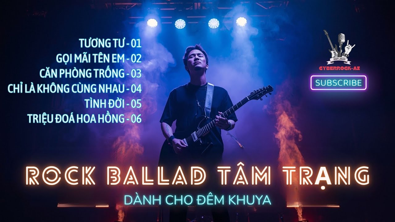 💔 Rock Ballad T&acirc;m Trạng - Nhạc Buồn Đ&ecirc;m Khuya | Slow Rock Việt Nam | Love Songs Collection