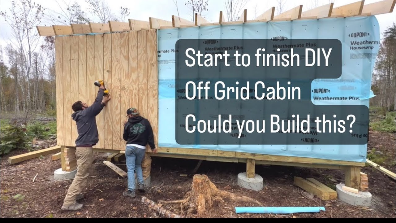DETAILED VIDEO OF HOW WE BUILT OUR OFF GRID CABIN | 12x20 AFFORDABLE CABIN | 30 ACRES FOR 35k