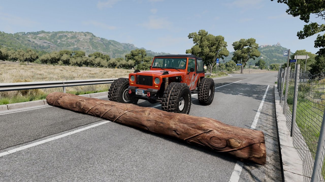 Mobil vs Speed Bumps #4 - BeamNG Drive