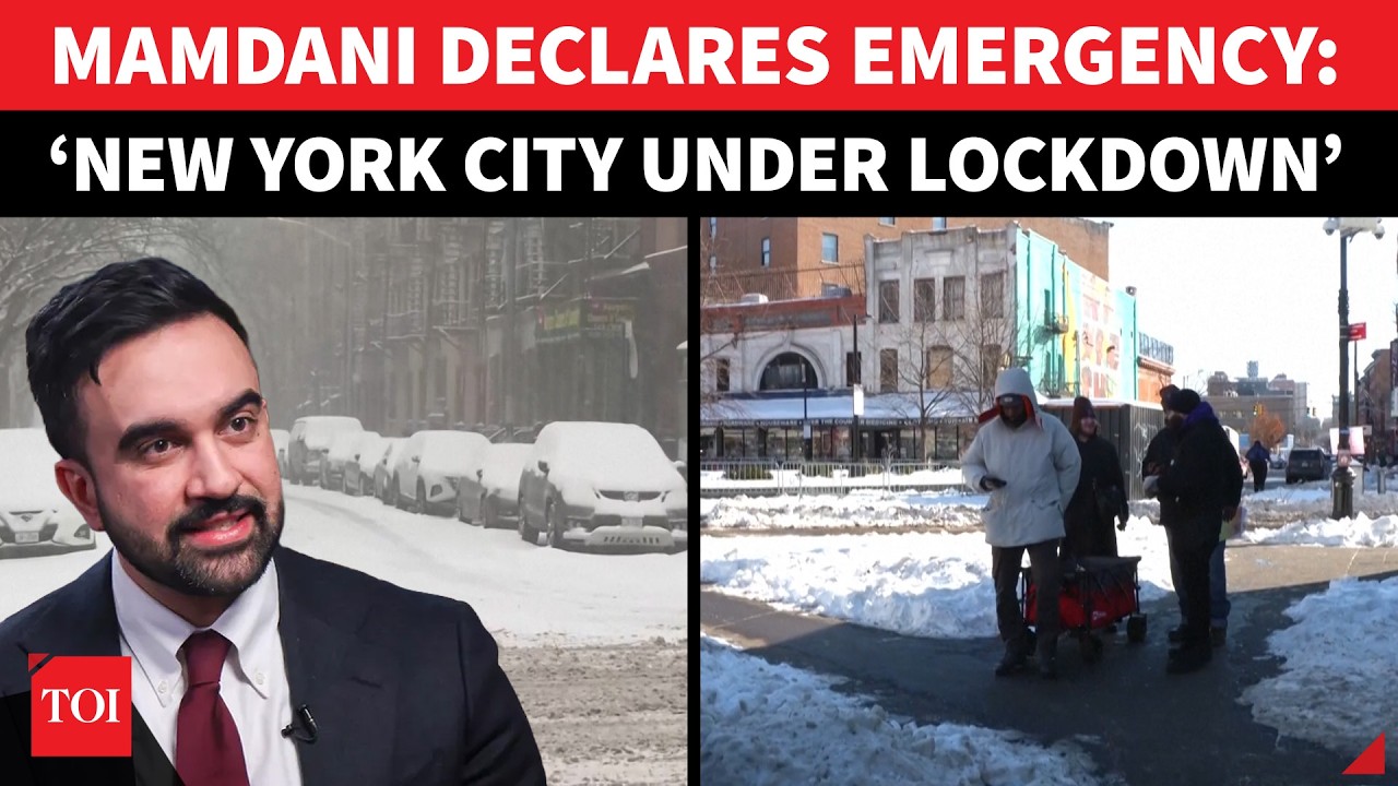 Mamdani Declares EMERGENCY IN New York City; BANS Travel, Thousands Of Flights Cancelled | Watch