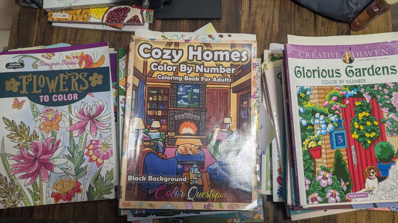 ADULT COLORING BOOK COLLECTION AND DECLUTTER