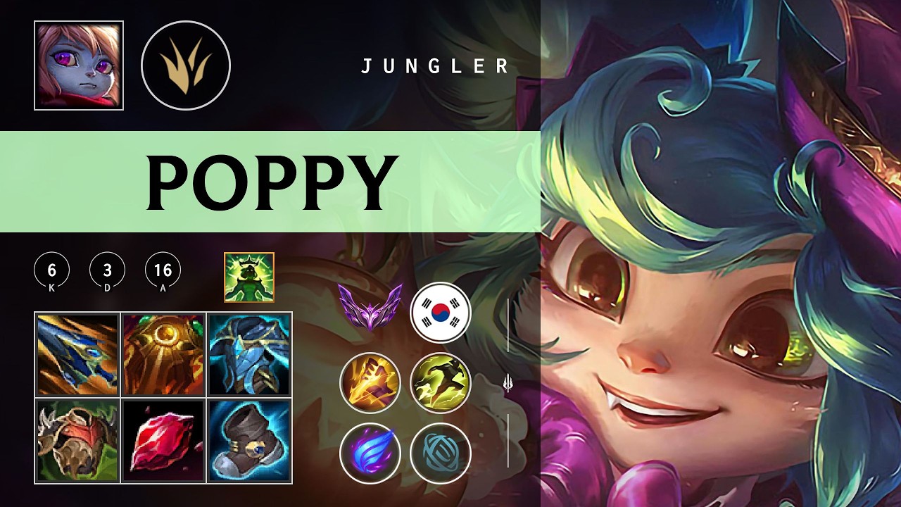 Poppy Jungle vs Lee Sin - KR Master Patch 26.05