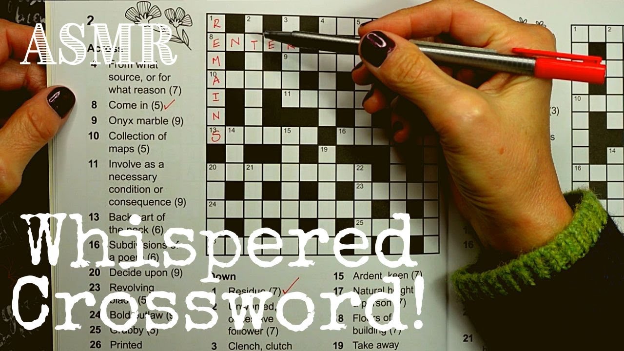 ASMR | October Crossword Puzzle! Whispered Chatty Ramble