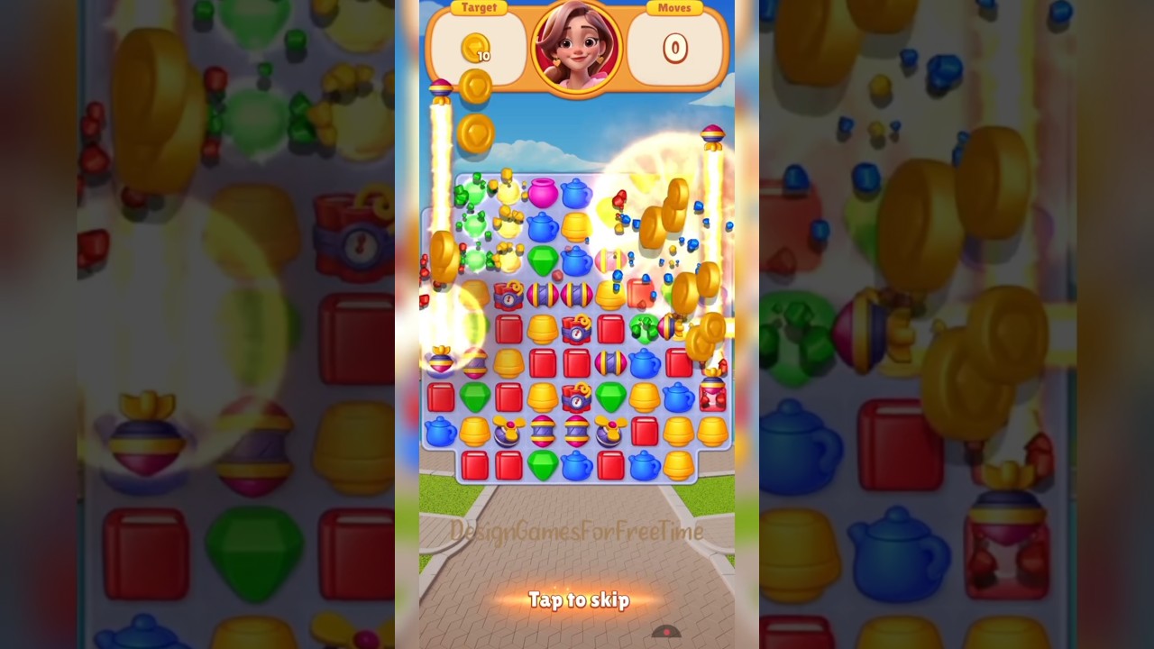 Dream Mania - Match 3 Games - match puzzle design building decorating game Level 4 gameplay