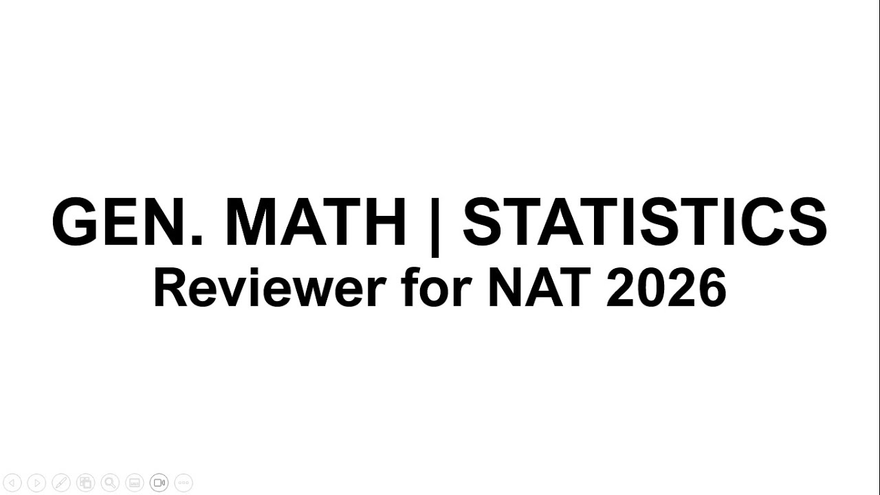 General Mathematics & Statistics Reviewer for NAT 2026 Grade 12 SHS subject