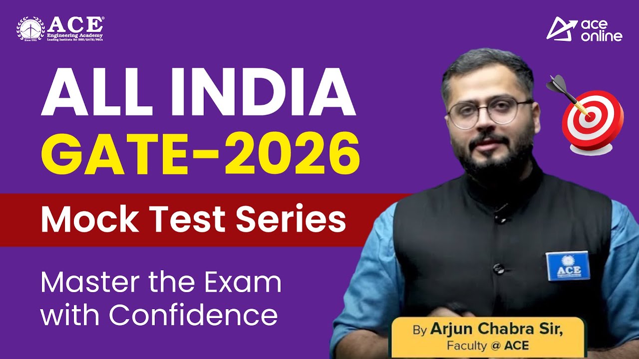 Серия пробных тестов ALL INDIA GATE 2026 | ACE Online и ACE Engineering Academy | Проверьте свою ...