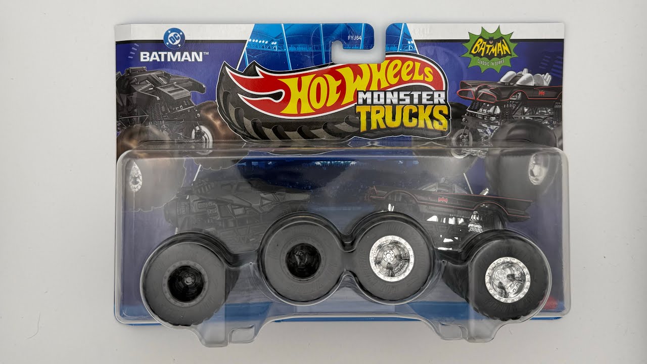 HOT WHEELS MONSTER TRUCKS DC BATMAN VS BATMAN NEU GEGEN ALT 