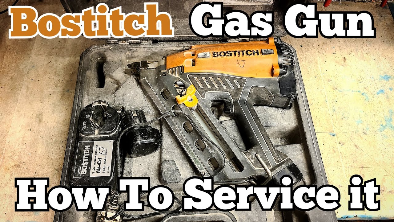 How to fully Dismantle, Clean, Service and Rebuild a Bostitch GF33PT gas powered nail gun.