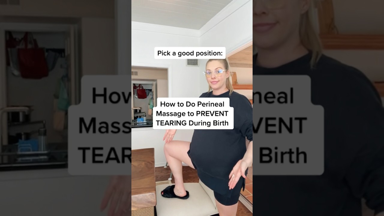 How to do perineal massage to prevent tearing during delivery #pregnancytips