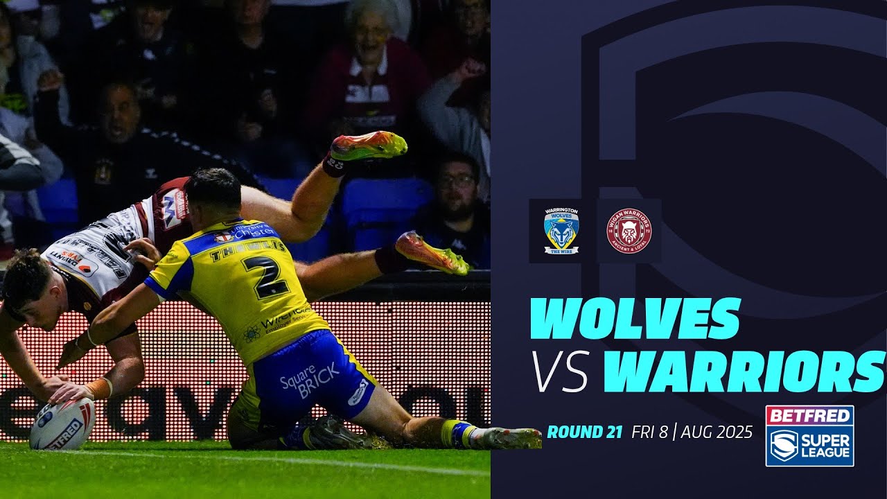 Highlights | Warrington Wolves v Wigan Warriors | 2025 Betfred Super League | Round 21