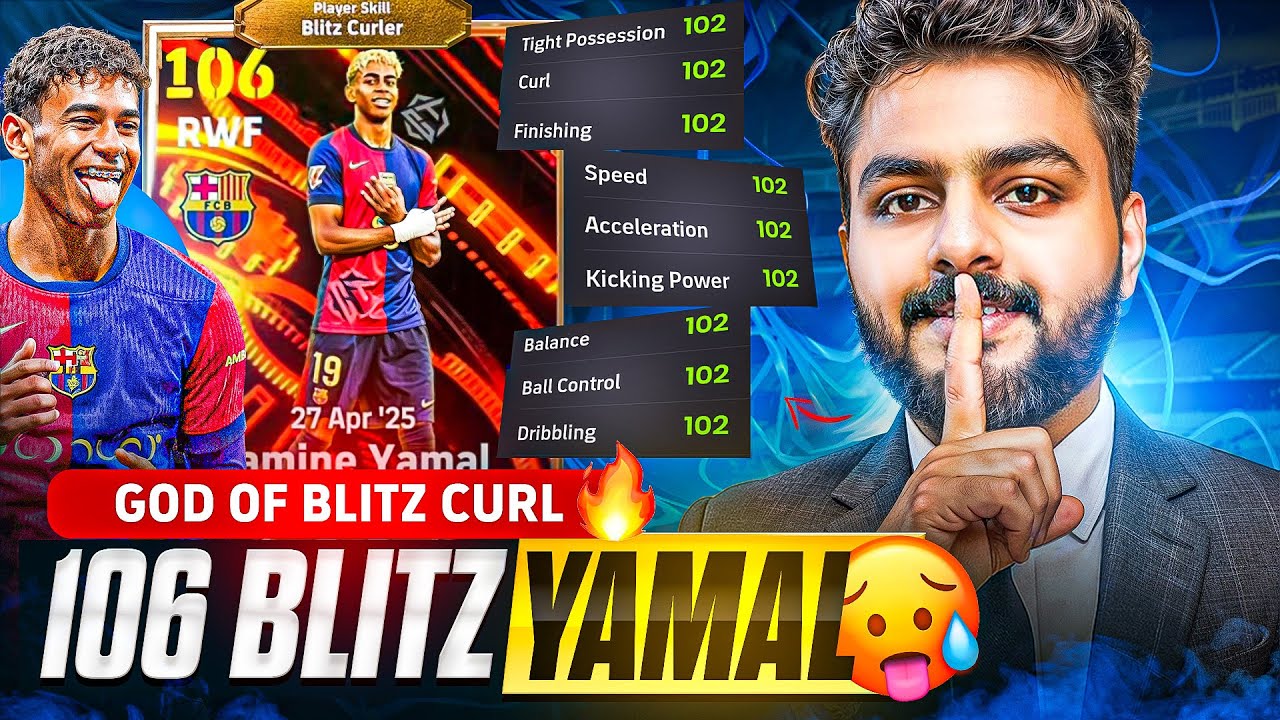 BLITZ 106 LAMINE YAMAL IS A BEAST🤯 | UNSTOPPABLE CARD🥵 | SMOOTH DRIBBLES, BANGING BLITZ CURL GOALS🔥