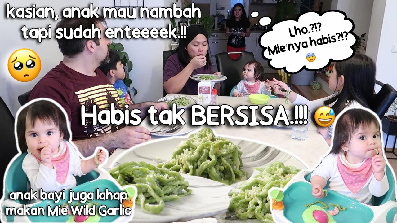 LUDEEEES LARIS MANIS..! BIKIN MIE DARI WILD GARLIC.?! MANUAL TANPA MESIN, SAMPE ENCOK😆