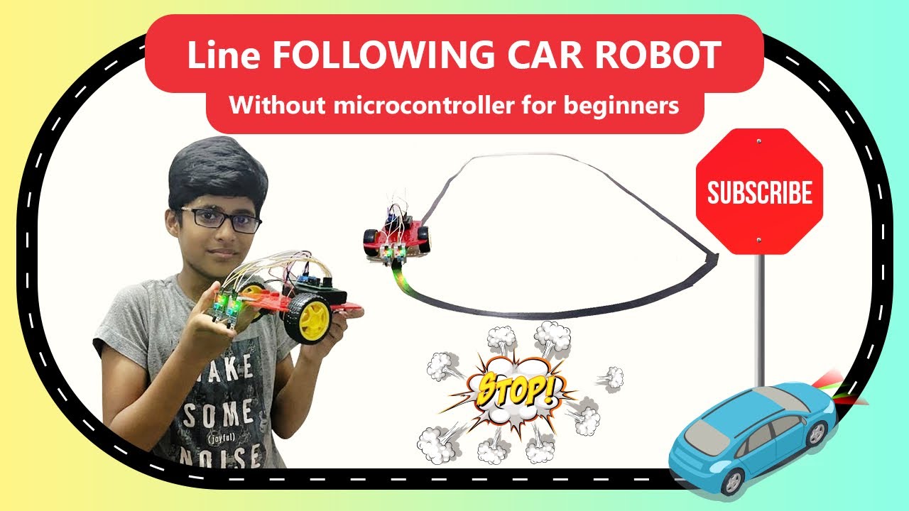how to make a line following robot without microcontroller