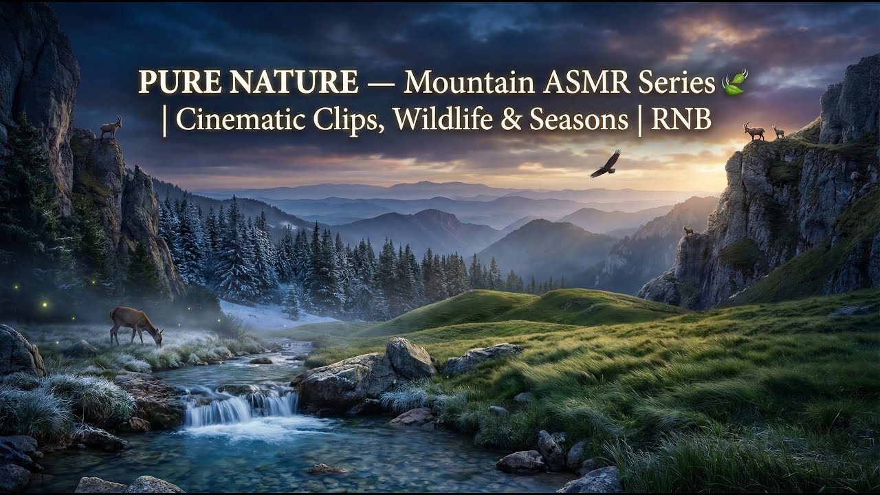 PURE NATURE — Mountain ASMR Series 🌿 | Cinematic Clips, Wildlife & Seasons | RNB
