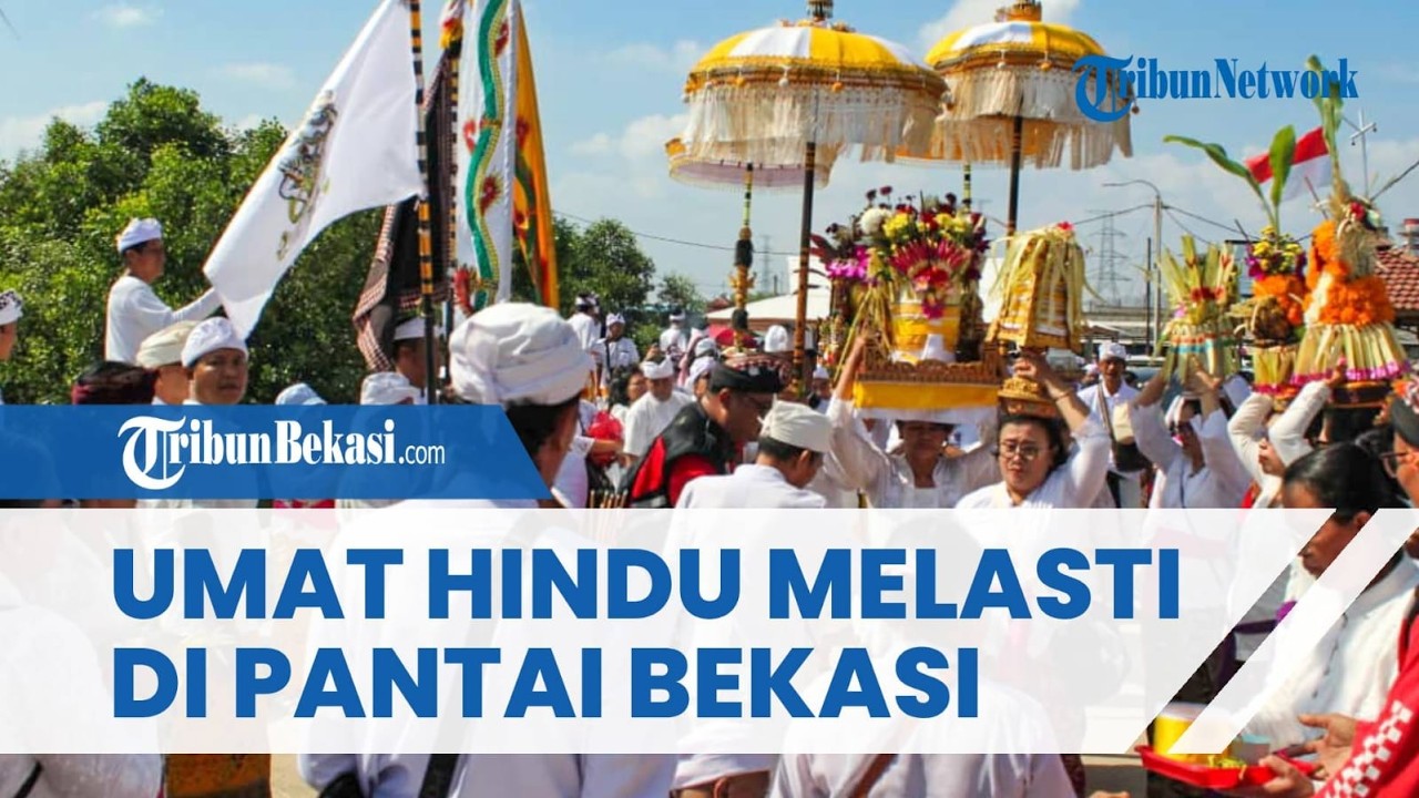 Jelang Hari Nyepi, Ribuan Umat Hindu Gelar Melasti di Pantai Segerajaya Bekasi