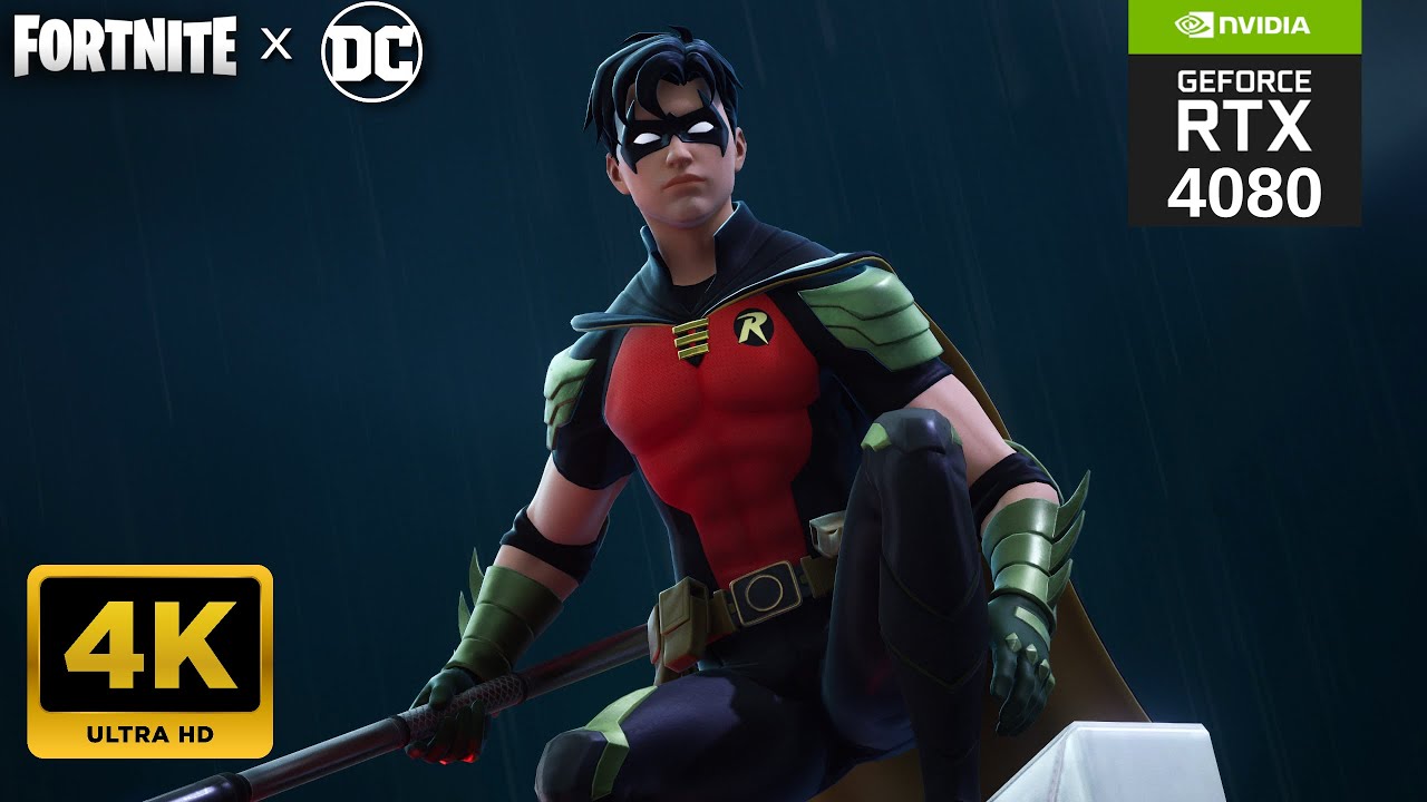 *NEW* Robin Skin 4K Gameplay | FORTNITE x DC