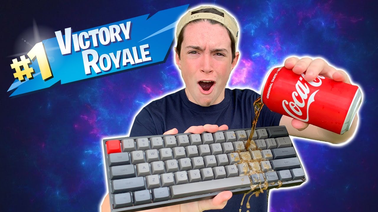 I WON WITH A WATERPROOF KEYBOARD!! - Fortnite Battle Royale