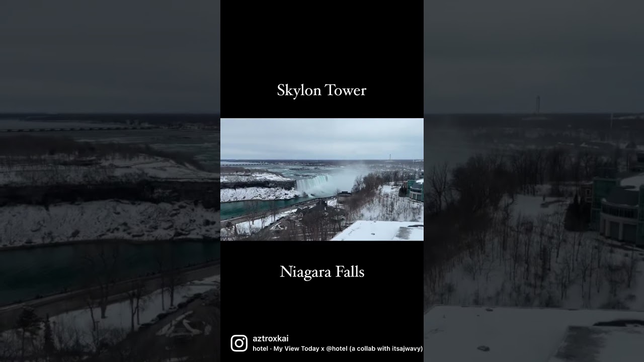 Winter in Niagara Falls from Skylon Tower
