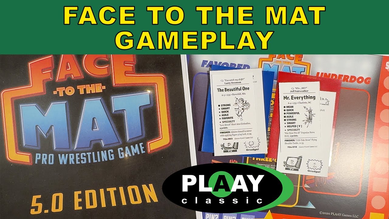 Face To The Mat Gameplay Tabletop Wrestling Game @PLAAYGamesYT Solo Play RPG WAF 1975